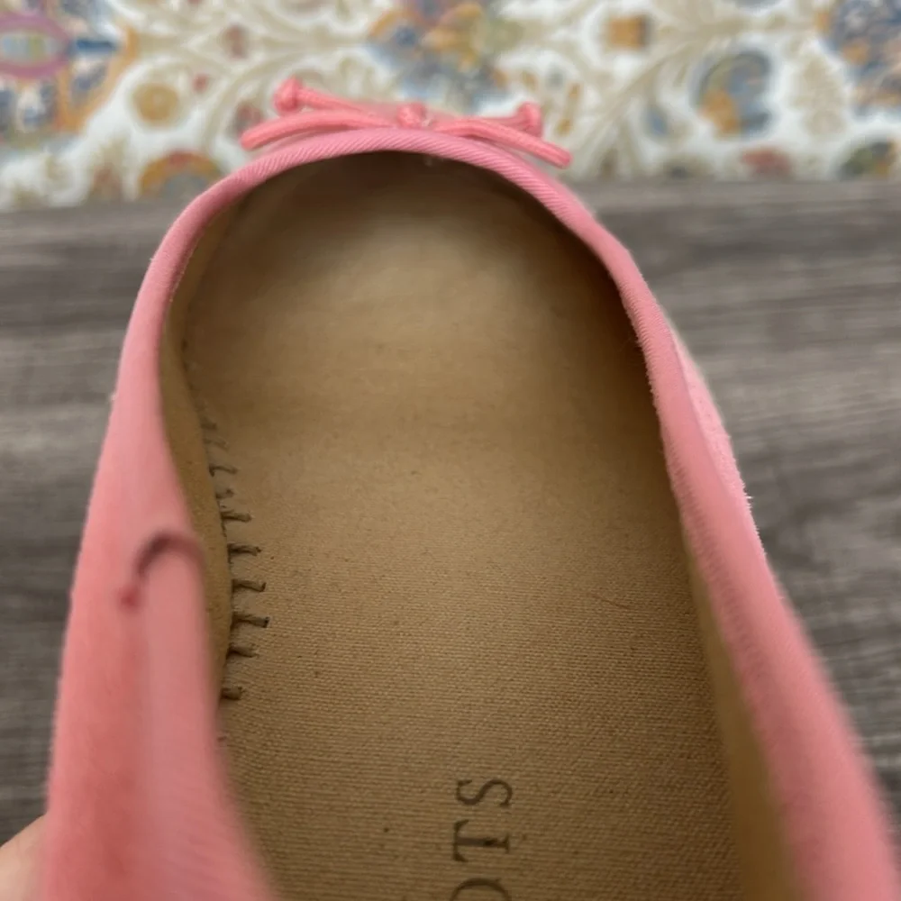 Talbots Pink QUINN SUEDE PLATFORM ESPADRILLES Slip-On Bow Tie Shoes‎ 7.5W